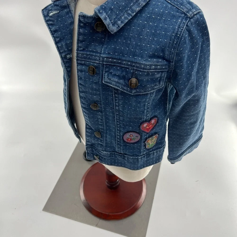 Hanna Andersson Jean Jacket with Patch Details - Size 100 (US Size 4)